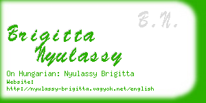 brigitta nyulassy business card